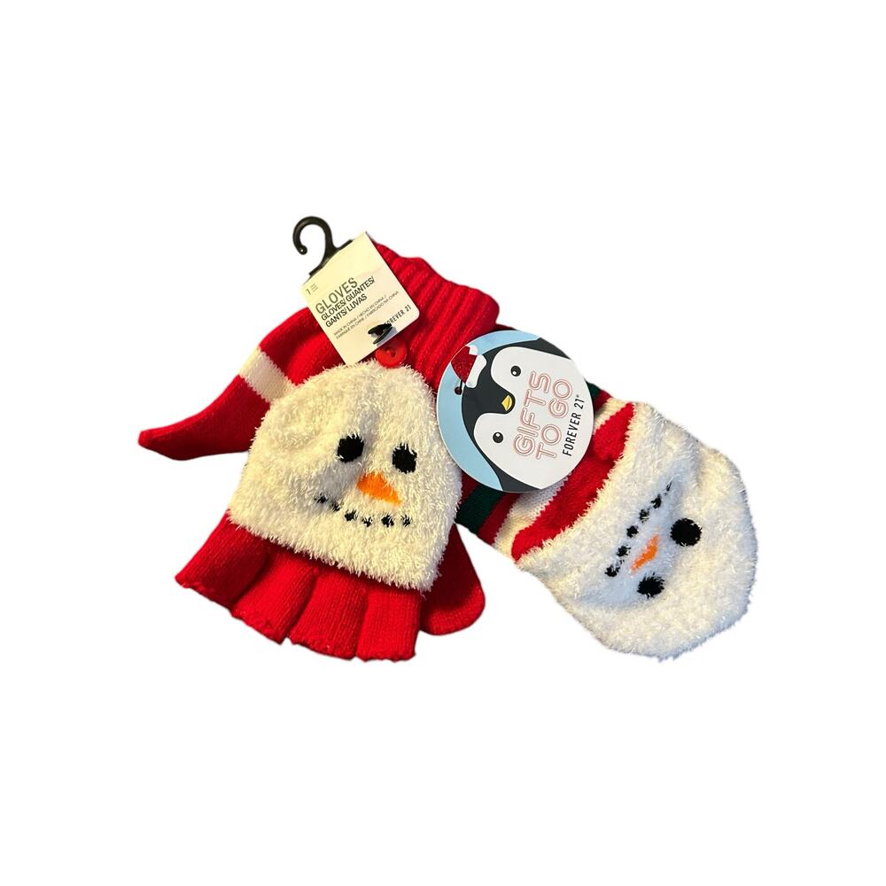 Forever 21 Gloves One Size Snowman